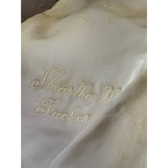 Vintage Goldstein's Fur Leather Coat Women Mink Chevron Belted Brown Cream - Picture 7 of 8